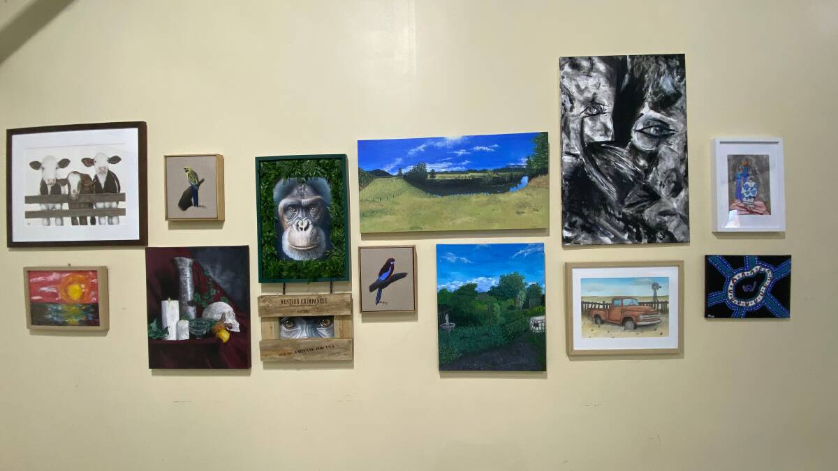 Some of the entries in the 2024 Maitland Show Art Prize. 