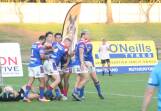 Kurri Kurri celebrate a try against Maitland during the 2023 season. Picture by Ben Carr