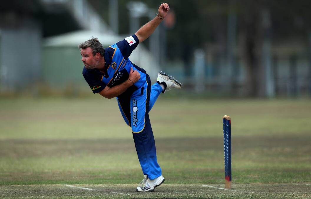 Port Stephens bowler Daniel Scheerer took 3-13. Picture: Marina Neil