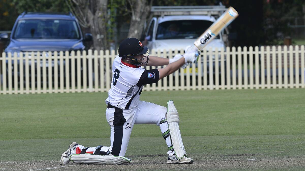 BIG HITTING: Northern Suburbs all-rounder Lincoln Mills hit 20 fours and three sixes in his innings of 118. Picture: Michael Hartshorn