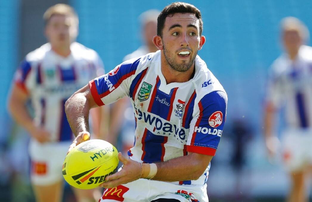 REHAB: Maitland's Brock Lamb is remaining positive despite being sidelined from the Knights for eight weeks.
