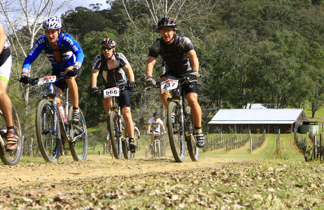 SPECTACULAR CHALLENGE: Riders head through Undercliff Winery on the annual Wollombi Wild Ride.