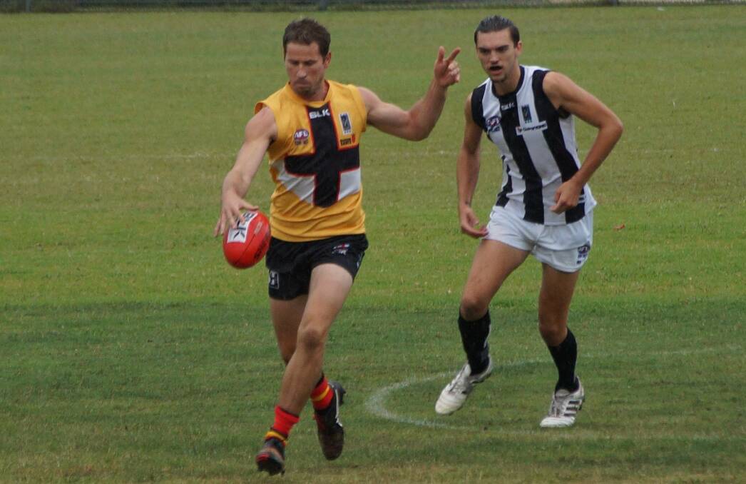 FIT TO PLAY: Maitland Saints star midfielder Ben Stewart will play in Saturday's grand final, but Jim Taranto will struggle to get up in time.
