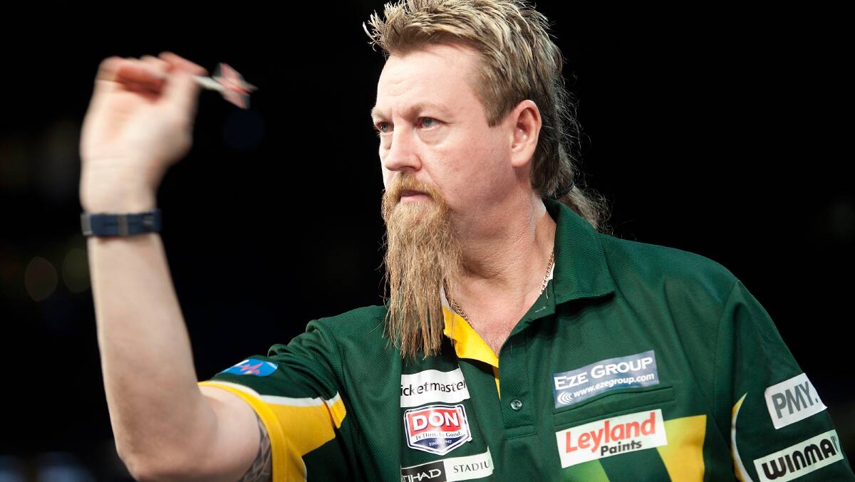 CHALLENGE: Simon "The Wizard" Whitlock is being challenged as Australia's No.1 darts player.