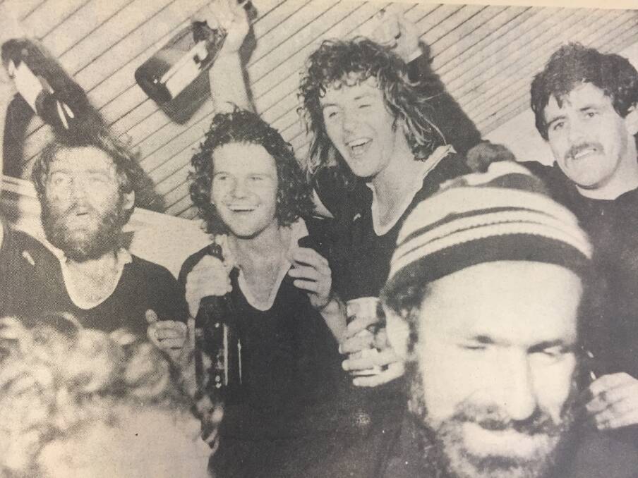 BLACKS: Victory for Maitland's first grade in 1977. Pictures: Maitland Mercury archives