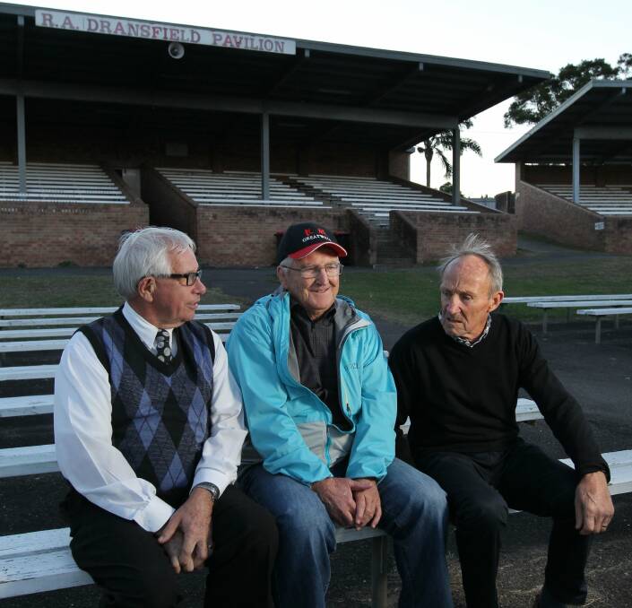 GOLDEN MEMORIES: Pickers legends Brian Burke, Alan McNab and Terry Pannowitz will be on the sidelines as Maitland farewells their old home. Picture: MAX MASON-HUBERS