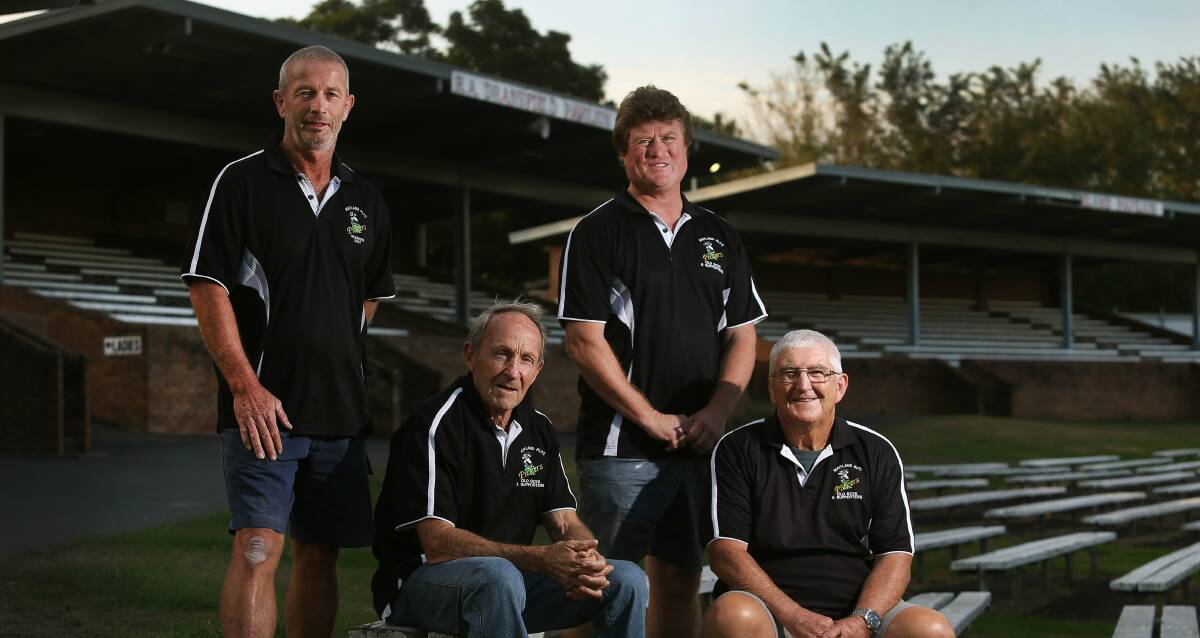 TRADITION Pickers Old Boys committee members David Mexon and Pat Warby with  club legends Terry Pannowitz and Alan McNab. Picture: MARINA NEIL