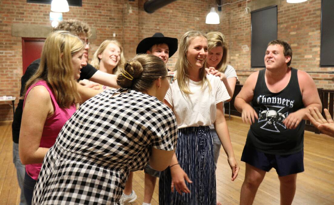 EXCITED: A rehearsal for Mai-Wel's 'Destiny the Musical', which will debut at Cessnock Performing Arts Centre on December 6. Picture: supplied