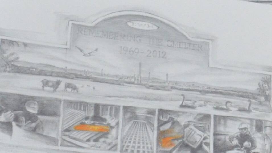 TRIBUTE: Daniel Joyce's design for the smelter memorial mural that will be painted on the wall at Hart Road, Loxford.
