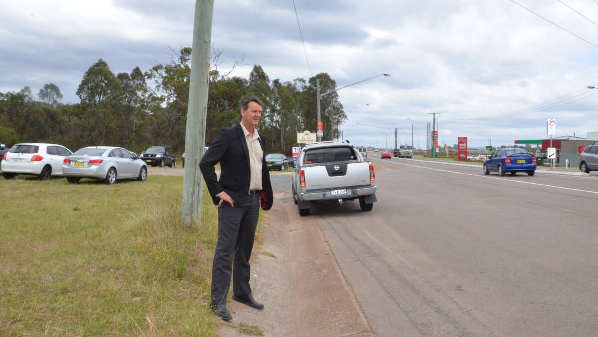 BUSY SPOT: Cessnock councillor Darrin Gray wants a commuter carpark and associated turning lanes built at the former entry to Stanford Road, Heddon Greta. Picture: Krystal Sellars