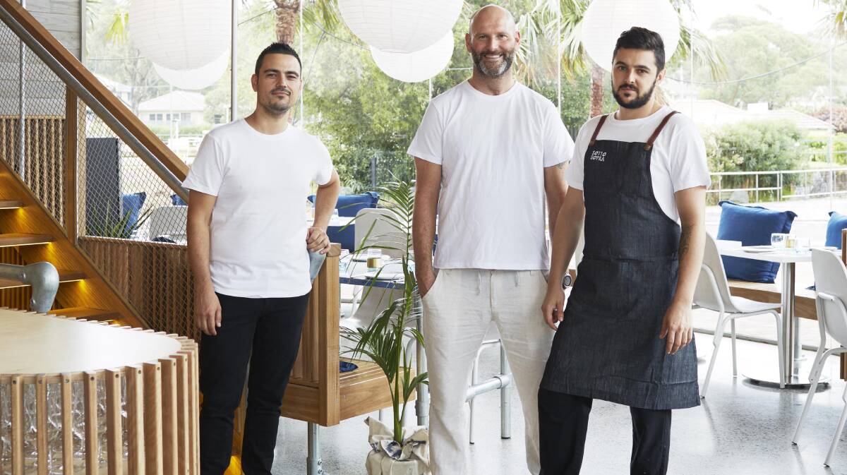 A formidable line-up of culinary talent … from left, Victor Moya, Alessandro Pavoni and Mattia Rossi.