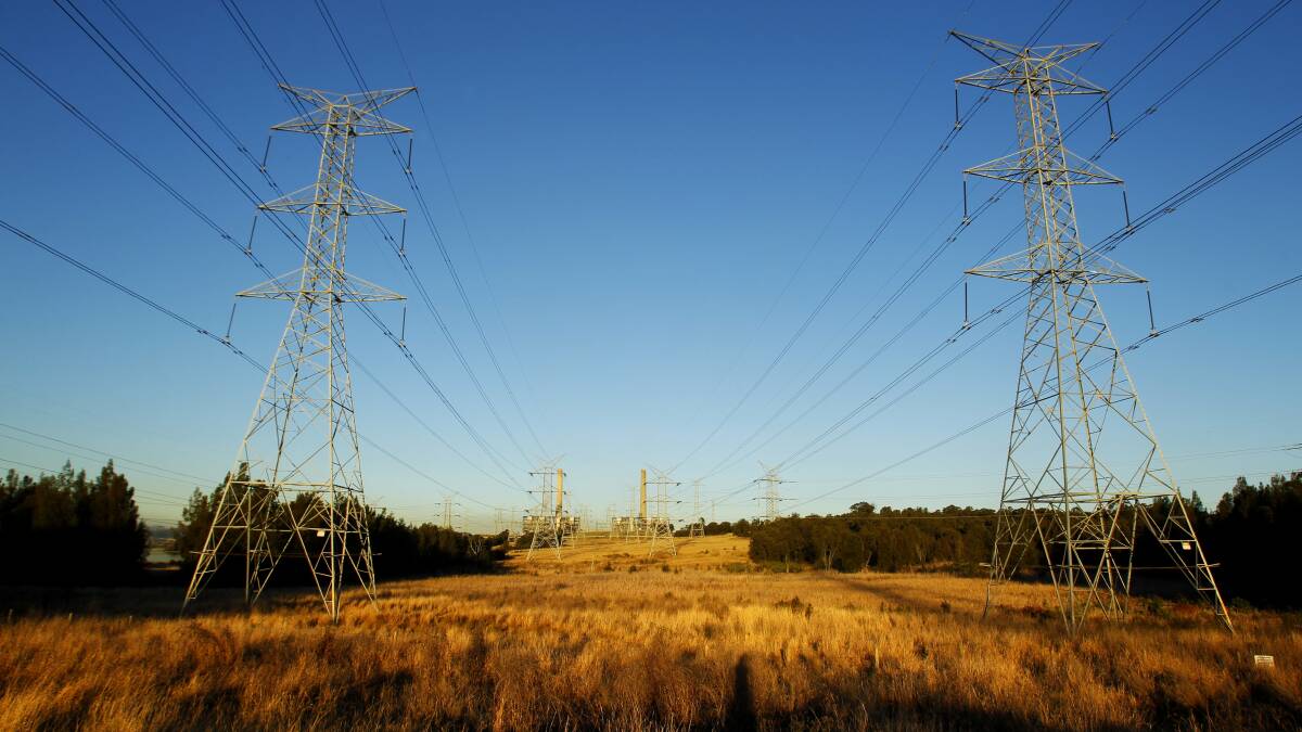 ELECTRIC TOPIC: High-voltage transmission lines leading from Liddell Power Station, which is a coal-fired generator.