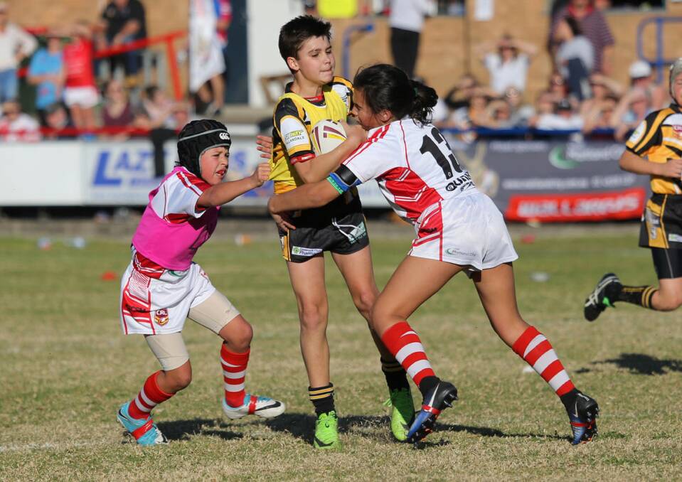 BIG HIT: The West Maitland Wallaroos will this year field boys and girls teams in all competitions as well as offering all registered players the opportunity to participate in their six-week training academy. Picture: Robynne's Sports Photography