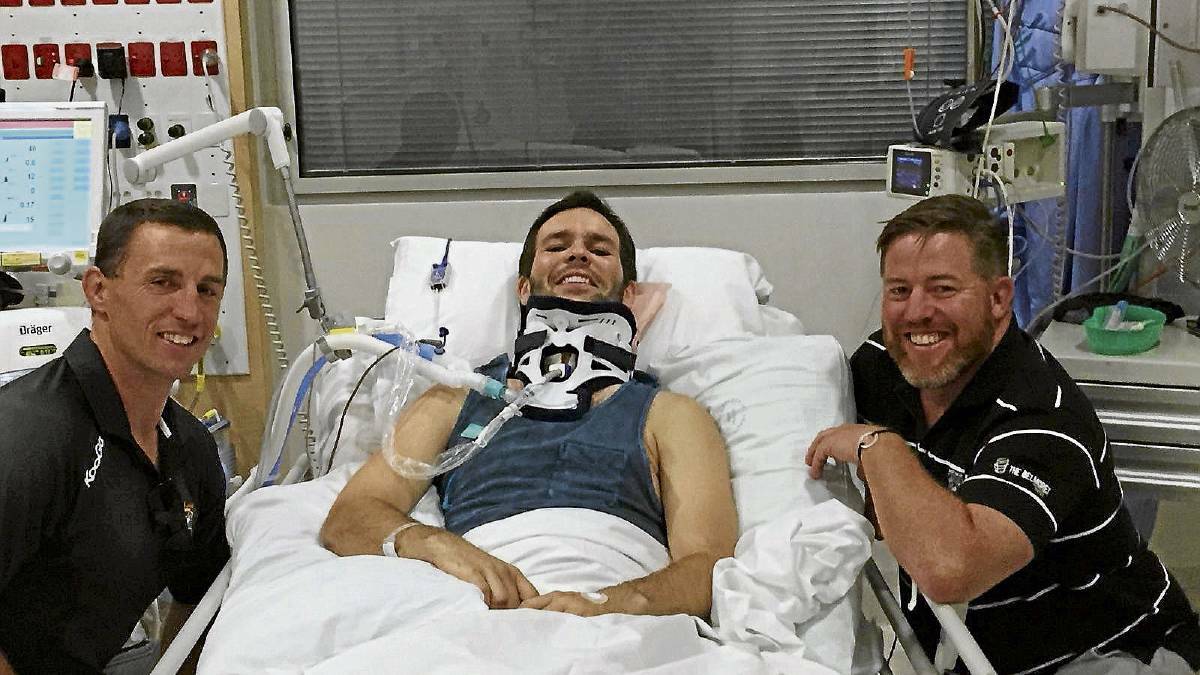 MORE THAN JUST A CLUB: The tragic neck injury to Dom Punch galvanised the Maitland Blacks to support the respected club figure.