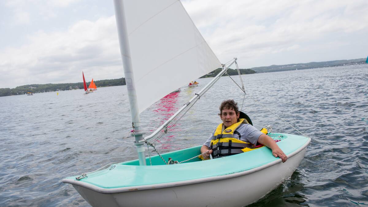 SHOOTING THE BREEZE: Alex loves the sense of freedom he gets sailing and ease with which he can move around the water.