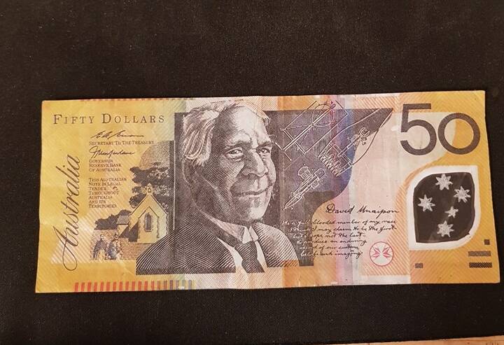 FAKE: One of the counterfeit notes. Picture: NSW Police Force