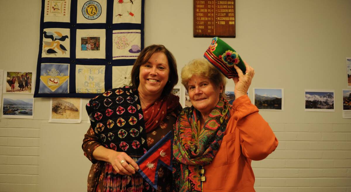 NEPAL FOCUS: Umbrella Foundation Australia chairwoman Linda Harwood with Maitland CWA president Barbara Heckman. Picture: Belinda-Jane Davis