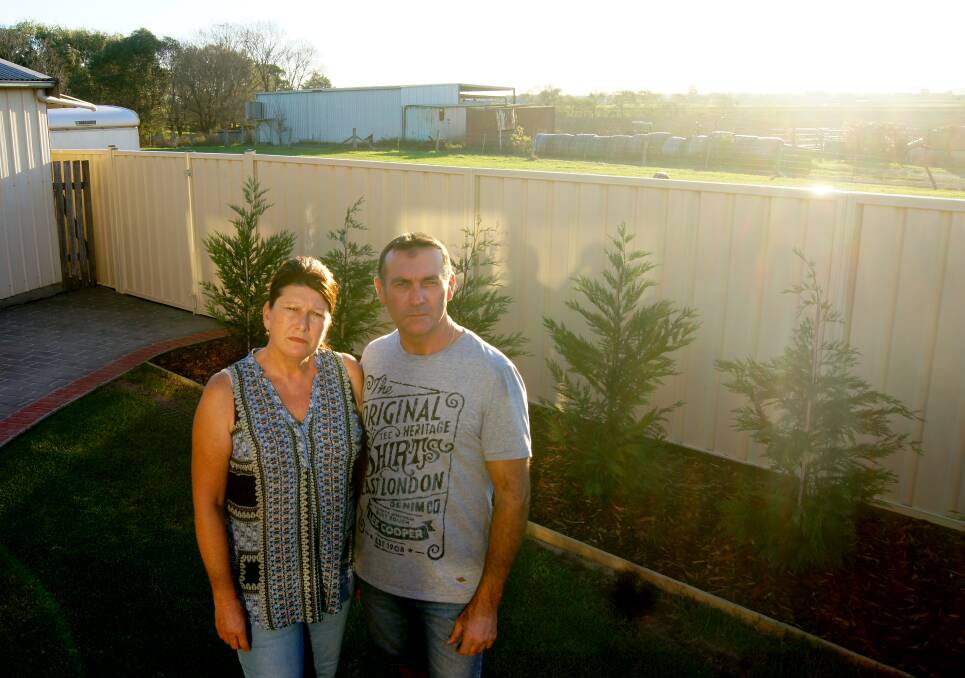 AFFECT: Jo and Stewart Crawley say the proposed shed would have a negative impact on their home.