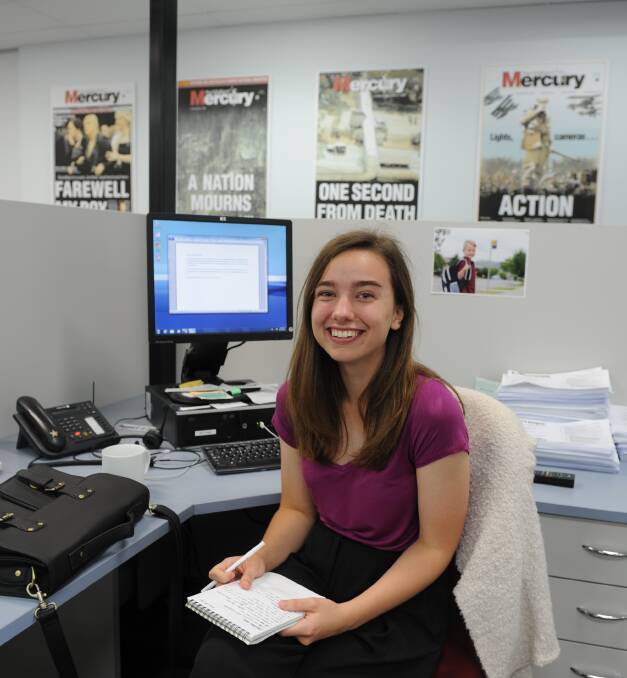  WORK EXPERIENCE: Maitland Christian School year 10 student Annalese Thomas in the Maitland Mercury office. 