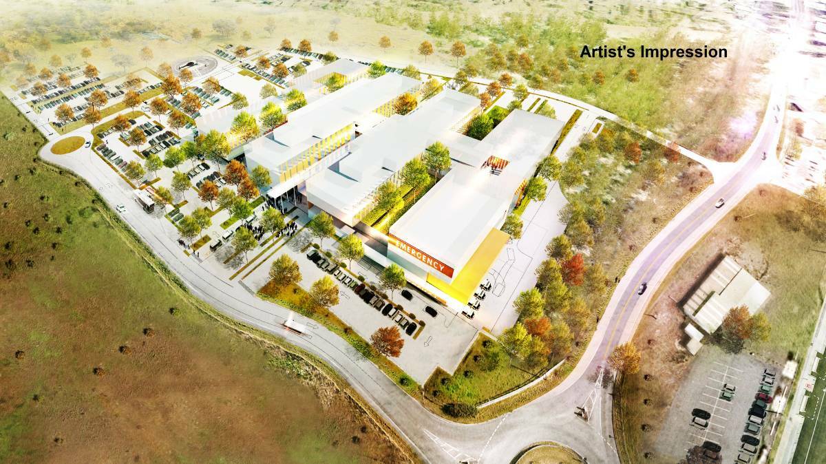 NEW HOSPITAL: An artist impression showing what the new Maitland Hospital would look like at the Metford Road location. 