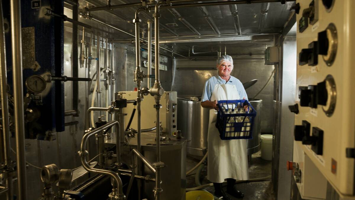 INDEPENDENT: Glenn Haines in his Luskintyre milk processing plant. PICTURE: MAX MASON-HUBERS