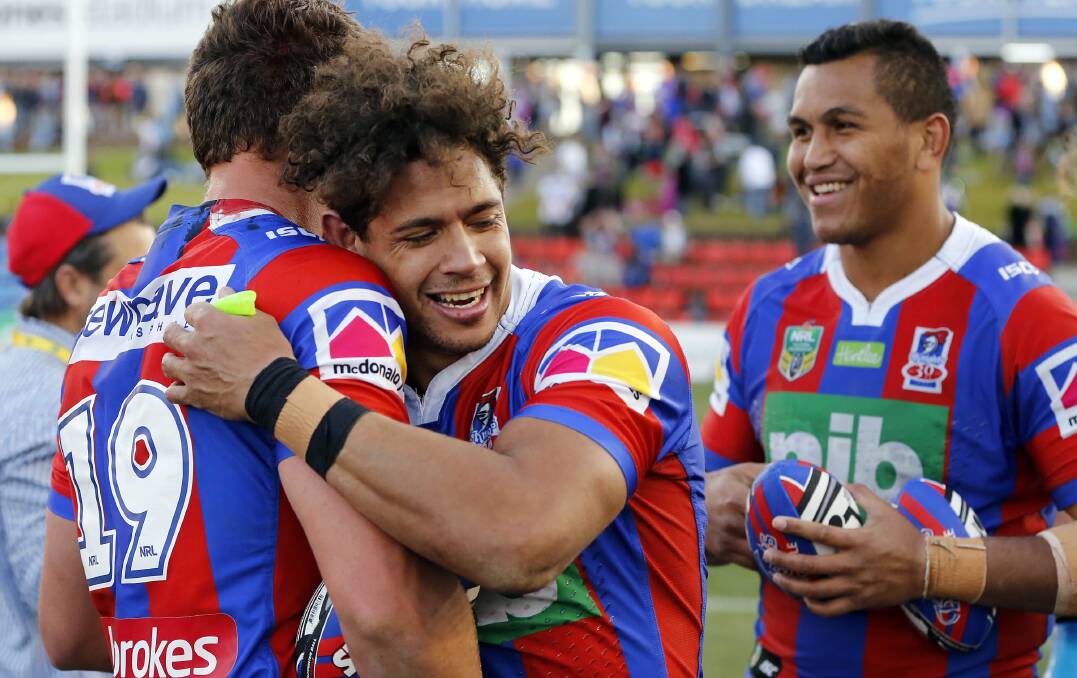 MOVING ON: Queensland Origin flyer Dane Gagai has one more game for the Newcastle Knights before he links with South Sydney next year. Picture: Darren Pateman, AAP