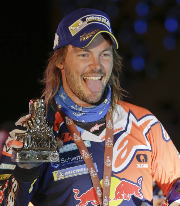 BRONZED AUSSIE: Toby Price finished third in the Dakar Rally.