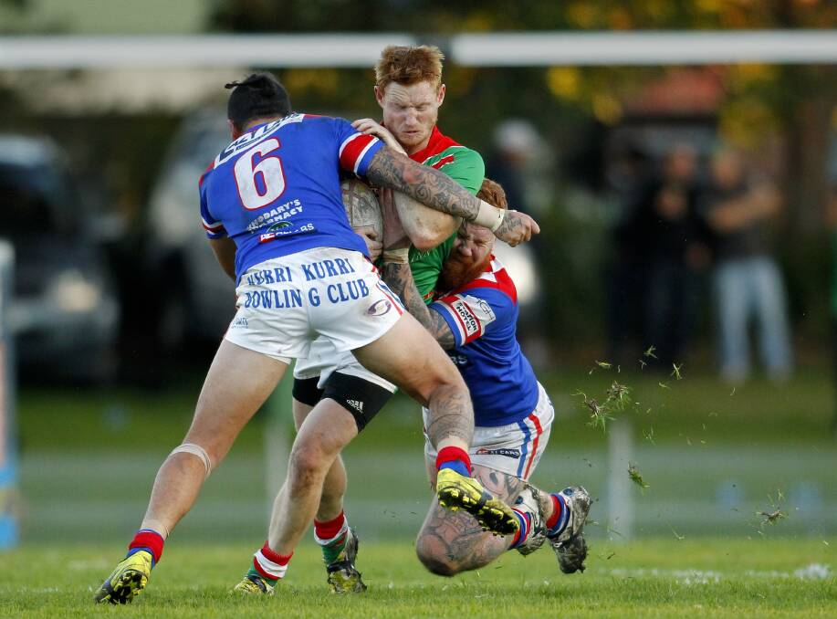 CRUNCH: Callan Richardson crossed for a try in Wests 36-6 win over Kurri Kurri on Saturday. 