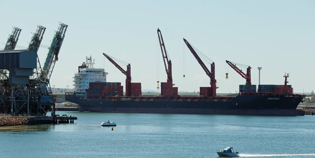 GENEROUS: Premier Mike Baird, who announced the long-term lease of the Port of Newcastle in 2013, insists imposing a cap on container ships was a "smart", "sensible" and "generous" decision. PICTURE: Max Mason-Hubers