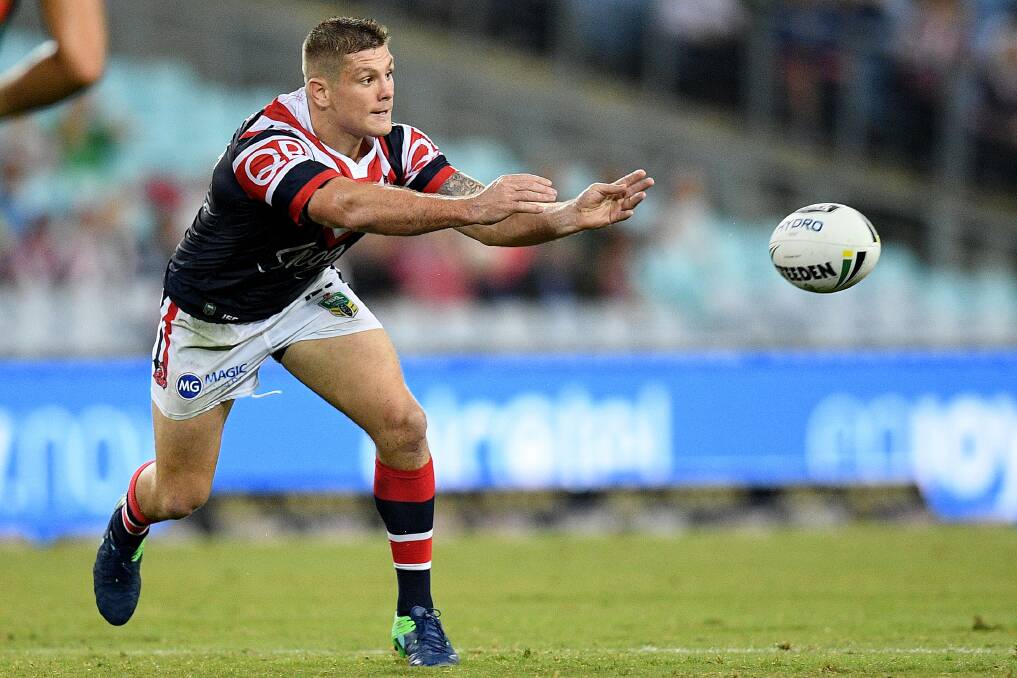 SIGNING: Cessnock Goannas recruit Paul Carter in action for the Sydney Roosters in March. He will play Newcastle Rugby League in 2018 after being sentenced in court next month for cocaine supply. Picture: AAP