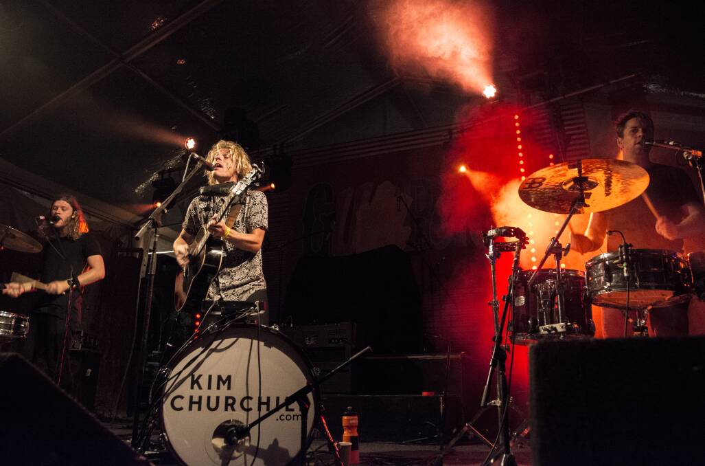 WELCOMED: Kim Churchill and his band performing at The Gum Ball music festival last Saturday. Pictures: Noel Plummer