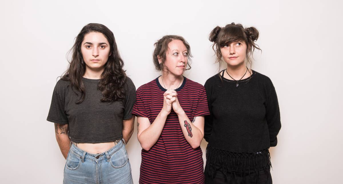 Camp Cope's Georgia Maq, left, will play the Hamilton Station Hotel on Saturday, her first show since her onstage protest about the lack of female artists at Falls Festival.
