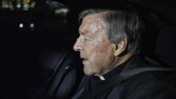 Cardinal George Pell landed in Sydney on Monday morning. Photo: Nick Moir
