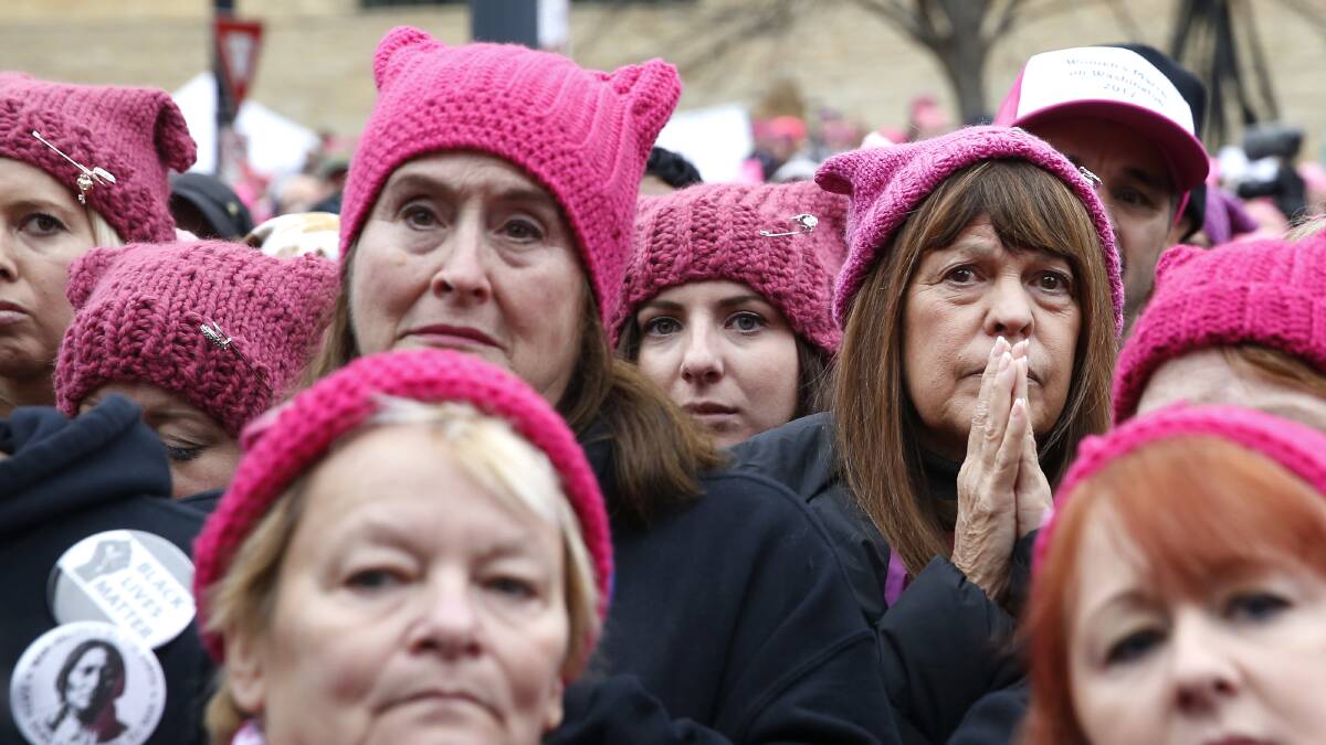 The Women's March on Washington in January. Picture: Jessica Rinaldi/The Boston Globe via Getty Images.