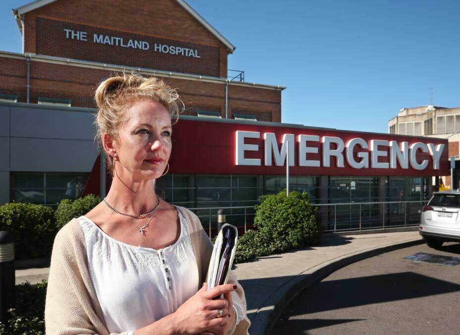 PLEASED: Maitland Health Committee chairperson Abby Crawford outside the existing Maitland Hospital. Picture: Simone De Peak