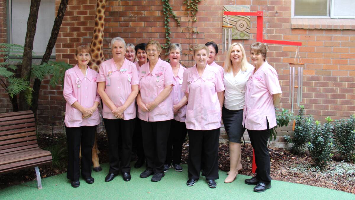 Some of the award winning volunteers in The Maitland Hospital Sensory Garden. Picture: Supplied