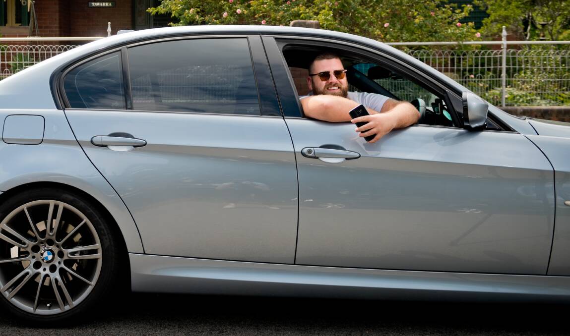 NEED A LIFT?: Uber driver Martyn Barry, who drives in Newcastle but lives in Cessnock, is keen to see the service expand to the Hunter Valley. Picture: Perry Duffin