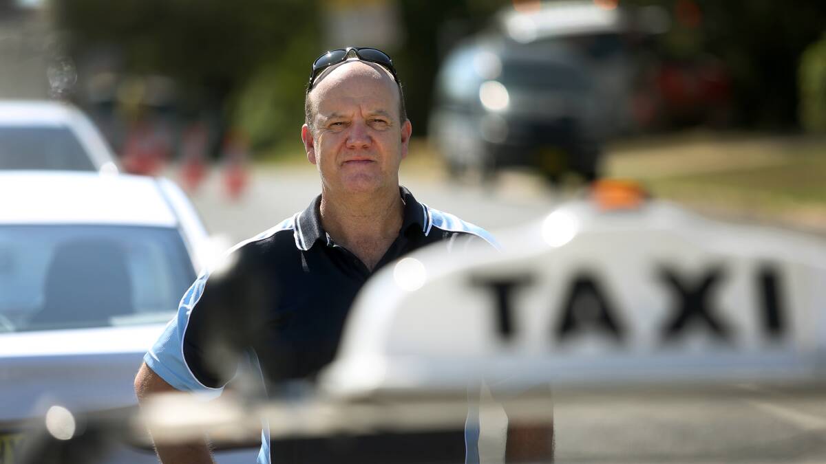 WORRIED: Maitland taxi driver Geoff McMahon said the arrival of Uber in Maitland will have a negative effect on the cab industry. Picture: Marina Neil