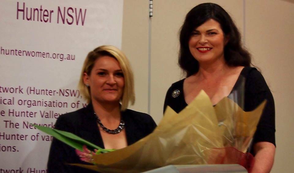 Winner of the 2015 Women’s Network (Hunter NSW) TAFE Scholarship Award, Keely Gawthrop with Women’s Network (Hunter NSW) president Nada Vujat.