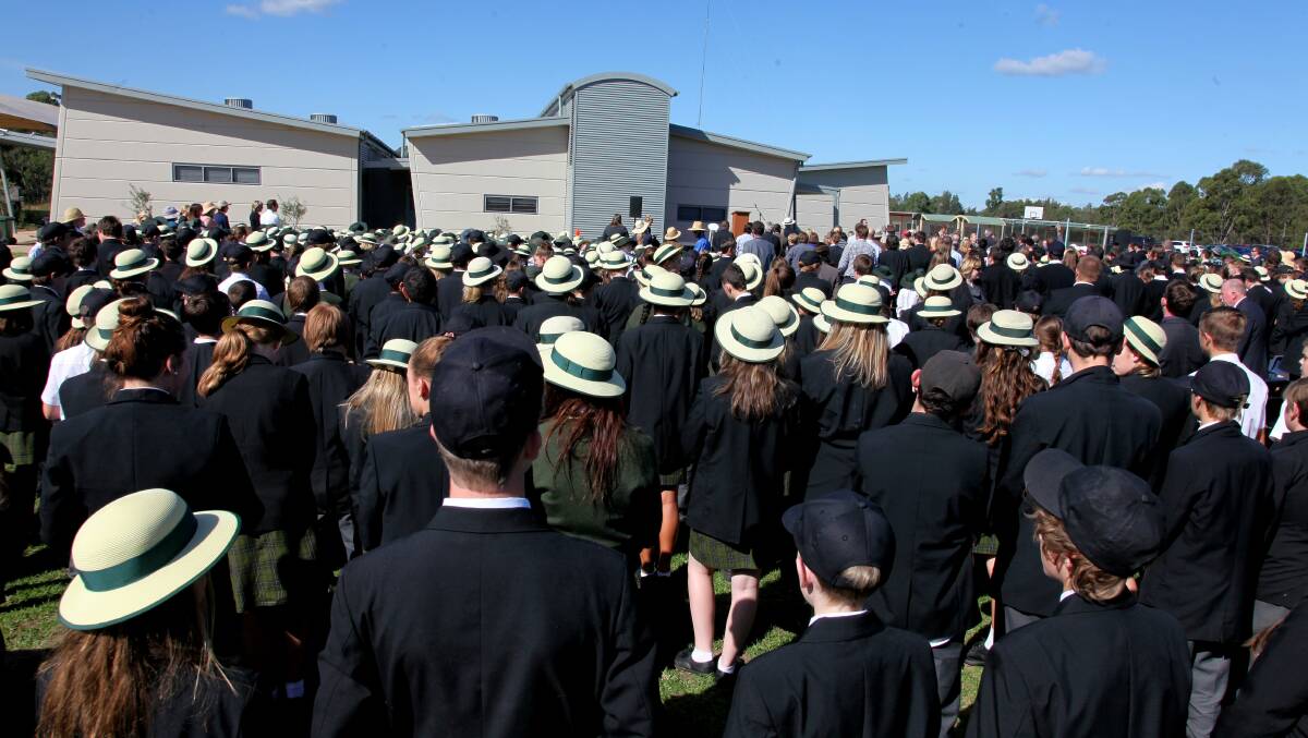 The grand opening of St Philip's Christian College, Cessnock in May 2013.