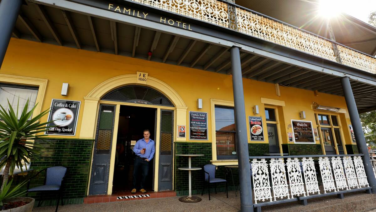 IN FINE SPIRITS: Maitland's Family Hotel General Manager Neil Hedges is delving into the historic pub's past. PICTURE: Jonathan Carroll.