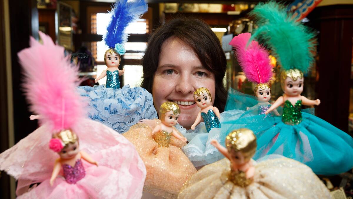 HELLO DOLLY: Kylie Richards of Campbell's Store, Morpeth with some of the Kewpie dolls that are making a come back at showtime. 
