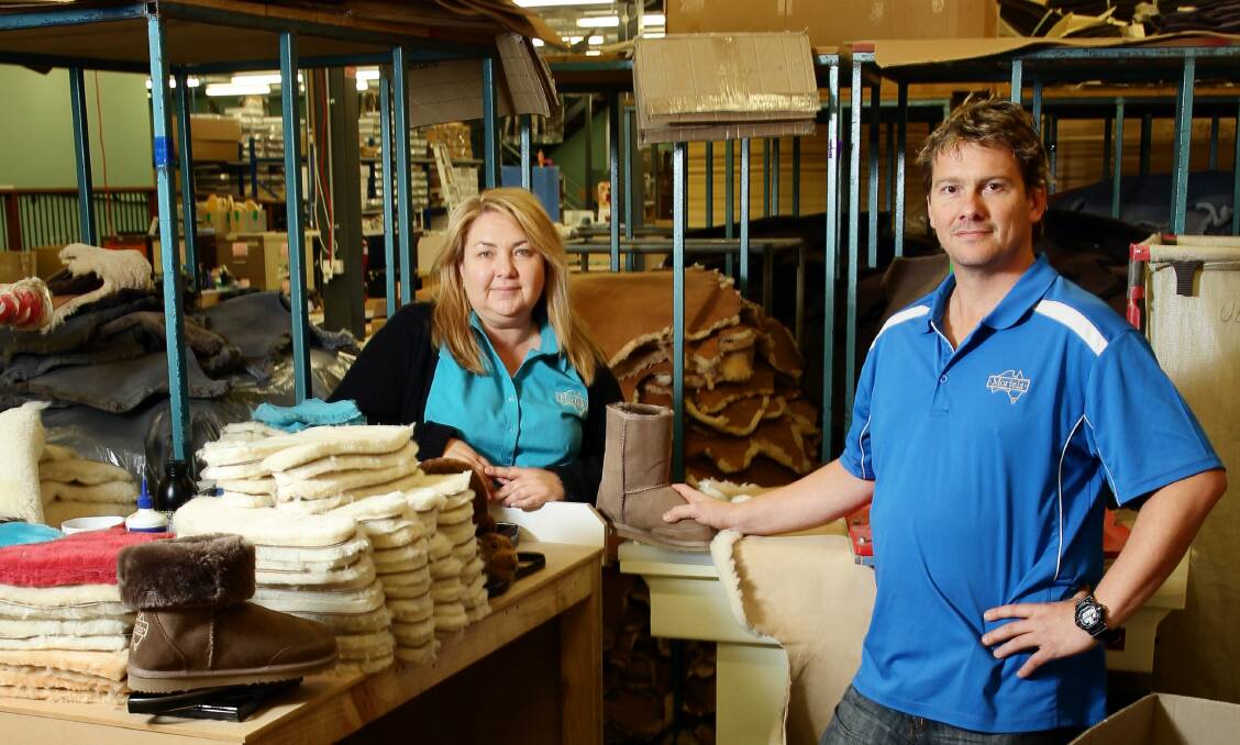 UGGLY ARGUMENT: Stephanie and Tony Mortel at their Thornton factory.