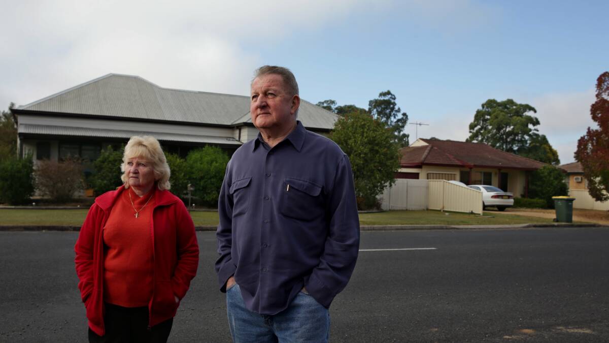 WRONG LOCATION: Largs resident Sheril Hellyer and businessman Bruce Woods at the proposed location. Picture: SIMONE DE PEAK.