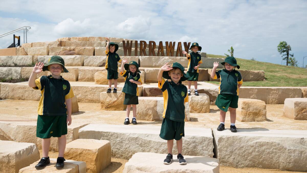 Local school children at the launch of Wirraway Park.