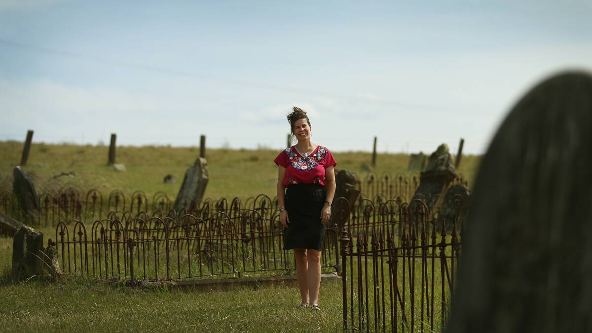 Maitland City Council Heritage Officer Clare James in Maitland's Glebe Cemetery. PICTURE: Marina Neil.