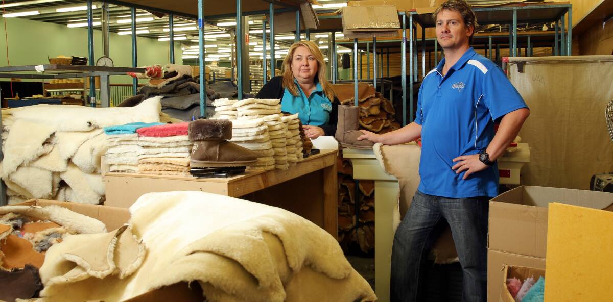 UGG: Stephanie and Tony Mortel at their Thornton business. Picture: MAX MASON-HUBERS.