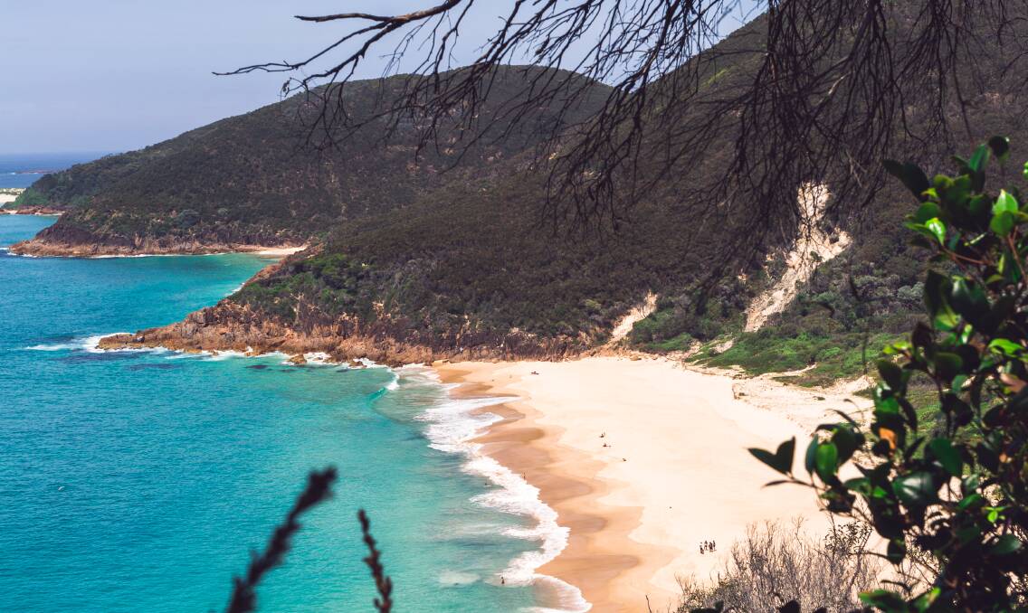 SHEER BEAUTY: The azure waters of Zenith Beach at Shoal Bay, one of the favourite spots for weekend visitors. Picture Floyd Mallon 