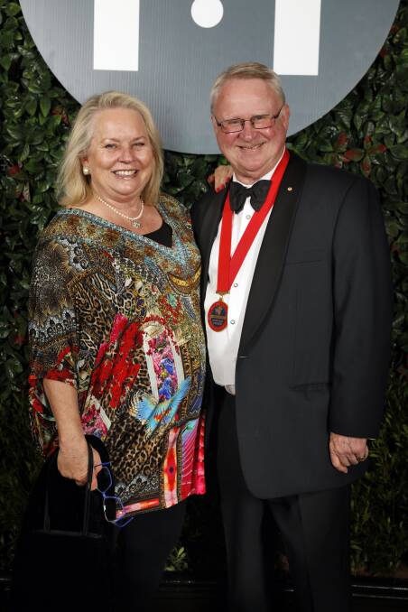 Pauline Tyrrell and Living Legend and recipient of the 2017 Hunter Valley Award for Excellence, Bruce Tyrrell AM, of Tyrrell’s Wines.