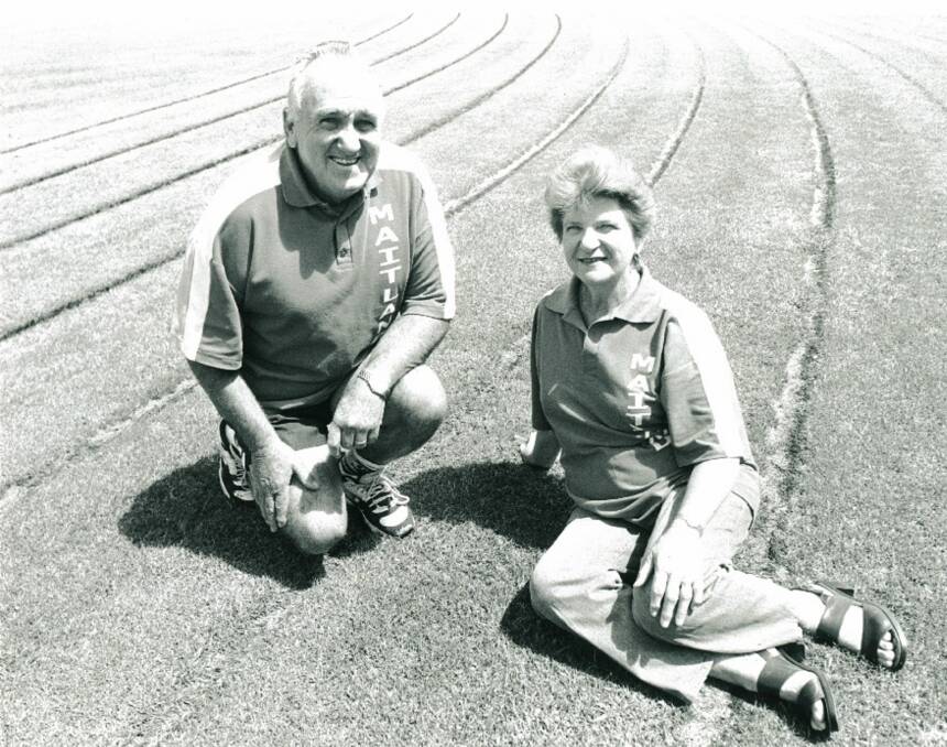 SAD LOSS: Dennis Soper who played a leading role in cricket, athletics and bowls, pictured with wife Colleen.